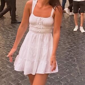 Sunday Best White Ruched Dress